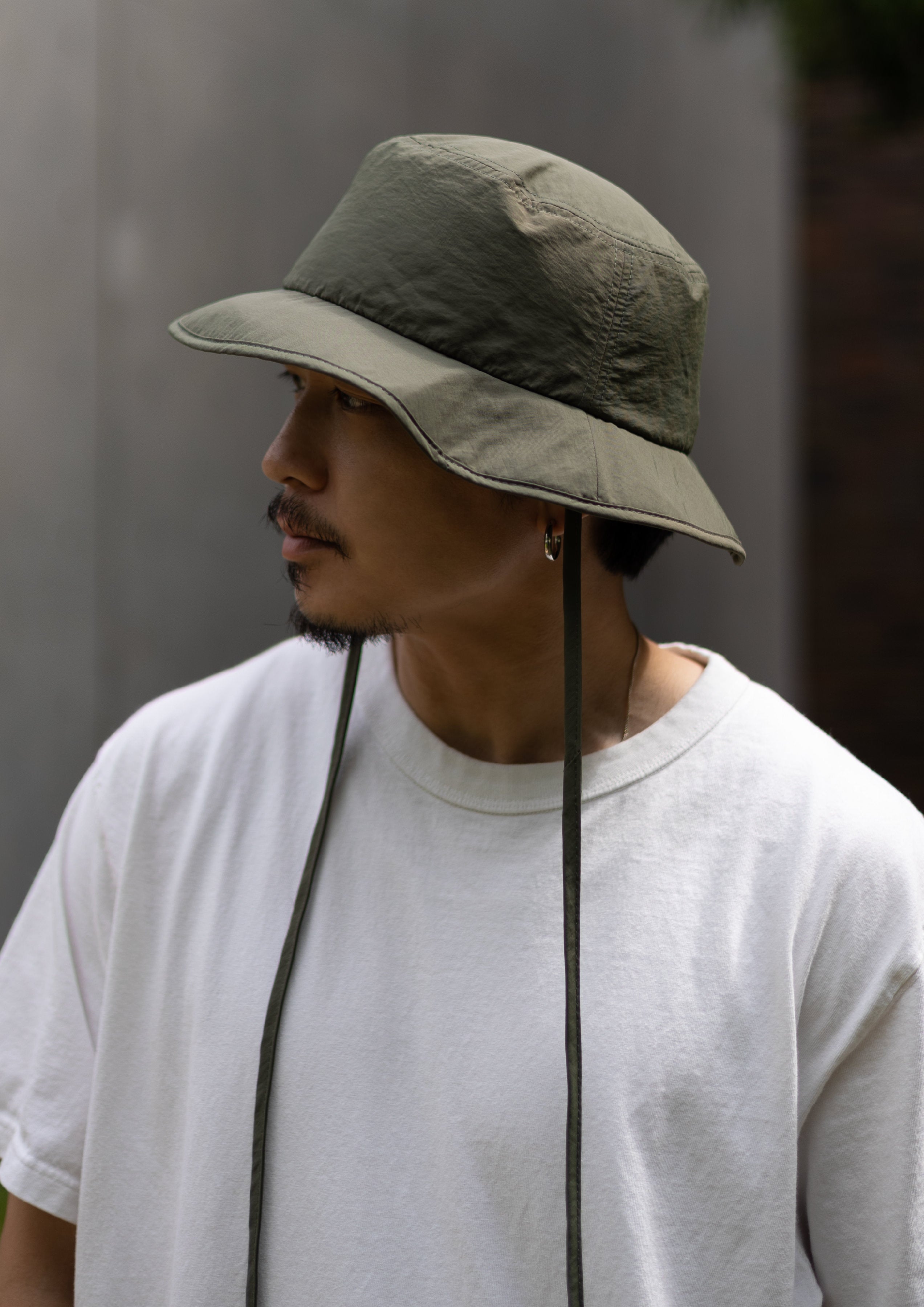グレー バケットハット ストラップ付き UNNAMED HEADWEAR 【CORD STRAP HAT】コードストラップハット