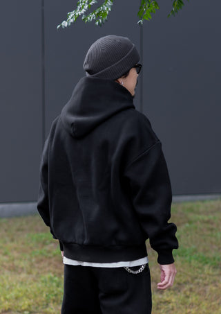 WIDE HOODIE / BLK